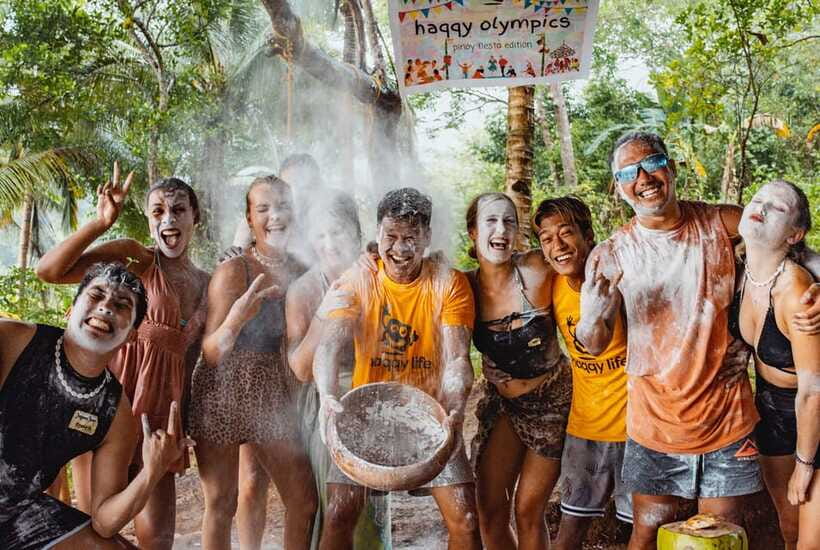 El Nido: Jeepney Adventure Tour with Lunch - Lio Beach brings the group together
