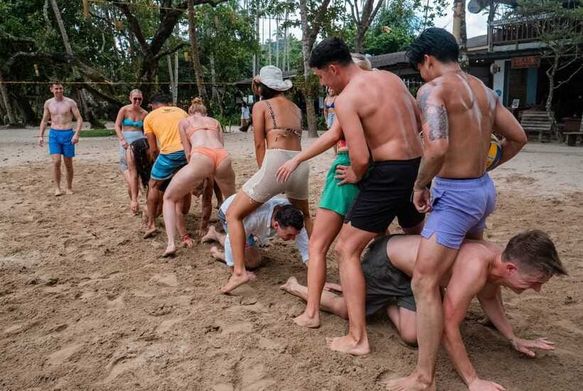 El Nido: Jeepney Adventure Tour with Lunch - The beach club and rooftop pool keep the day going