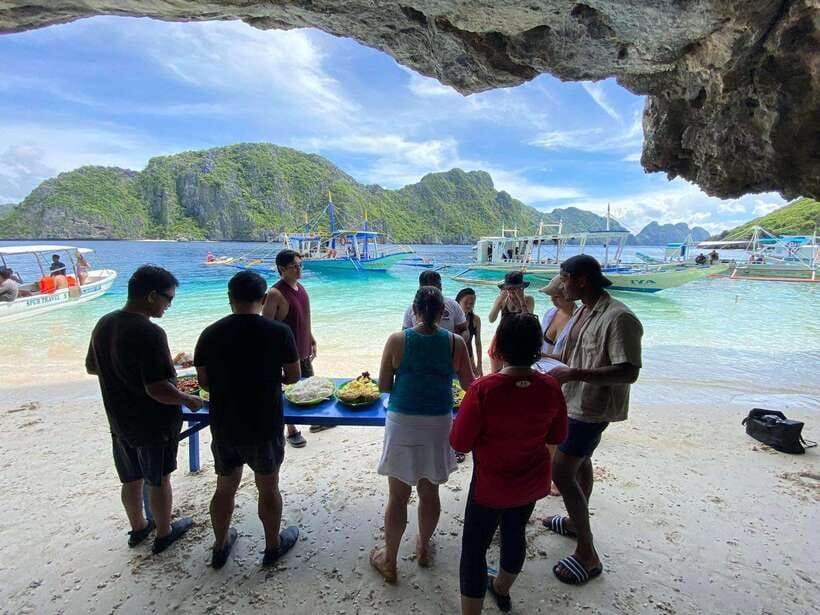 El Nido: Private Tour B with Snake Island and Caves - Entalula Beach for swimming and quiet time