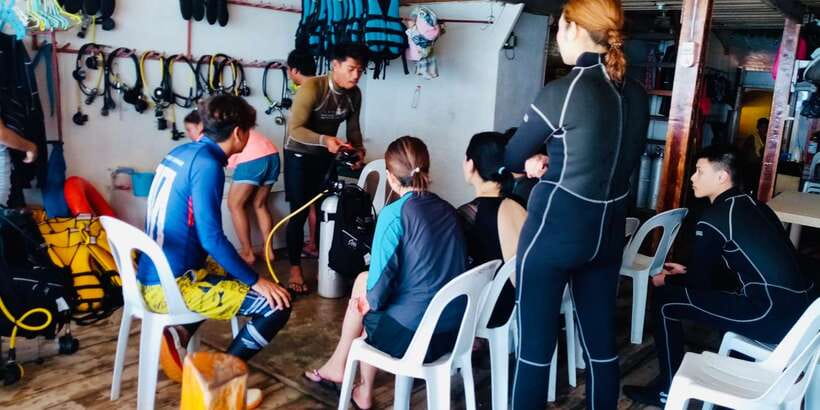From Cebu City: Scuba Diving with Whale Sharks Trip in Oslob - The crowds, the beach entry, and the tradeoff