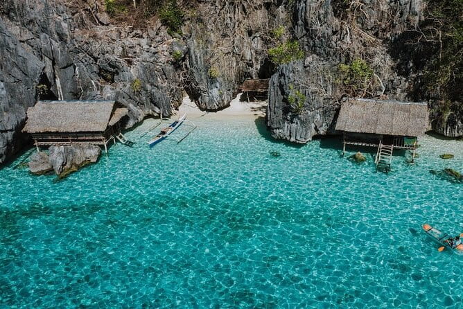 Full Day Coron Super Ultimate Tour - Twin Lagoon: warm water, cool water, and limestone walls