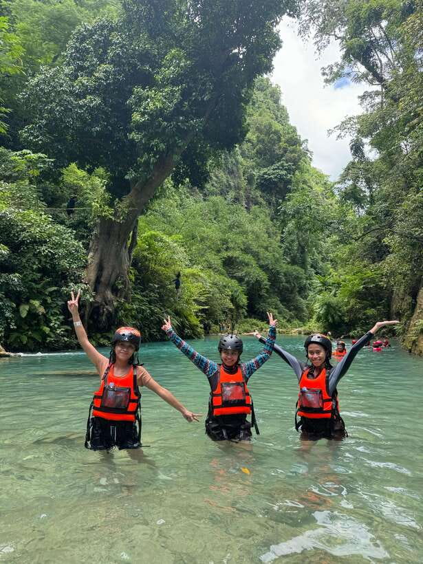 Kawasan Falls Canyoneering Adventure – Group Tour Experience - The zipline gives you a bird’s-eye start