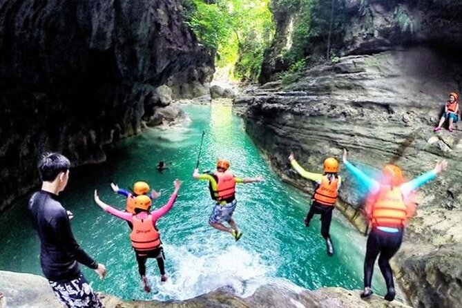 Kawasan Falls Canyoneering w/ Lunch & Transfers from Cebu City - Getting ready at the Badian canyon base