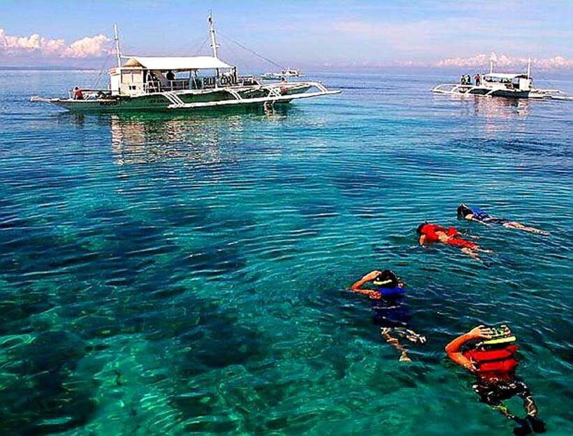 Mactan Island Hopping Gilutungan, Caohagan, Nalusuan + Lunch - The morning pickup from Cebu or Mactan