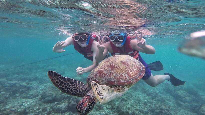 Oslob: Whale Sharks, Inambakan Falls & Moalboal Sardines - Inambakan Falls brings a cool reset