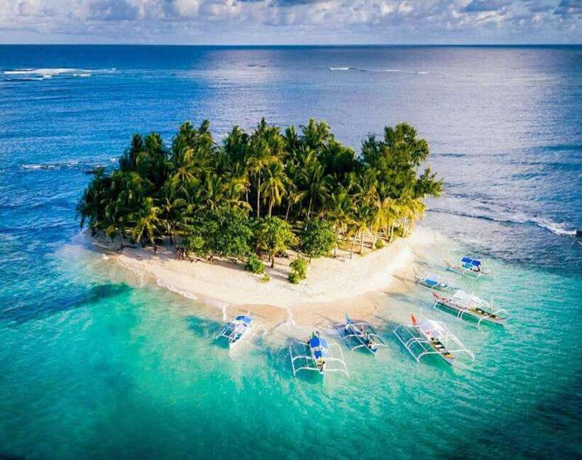 Siargao Tri-Island with Drone & Mermaid Tail - Naked Island: the simplest stop, and one of the most striking